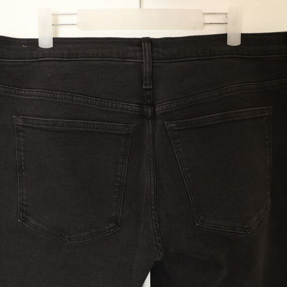 MADEWELL Mid Rise Kick Out Crop Jeans 26 Black Rinse Wash Denim NWT B3 - Picture 4 of 6